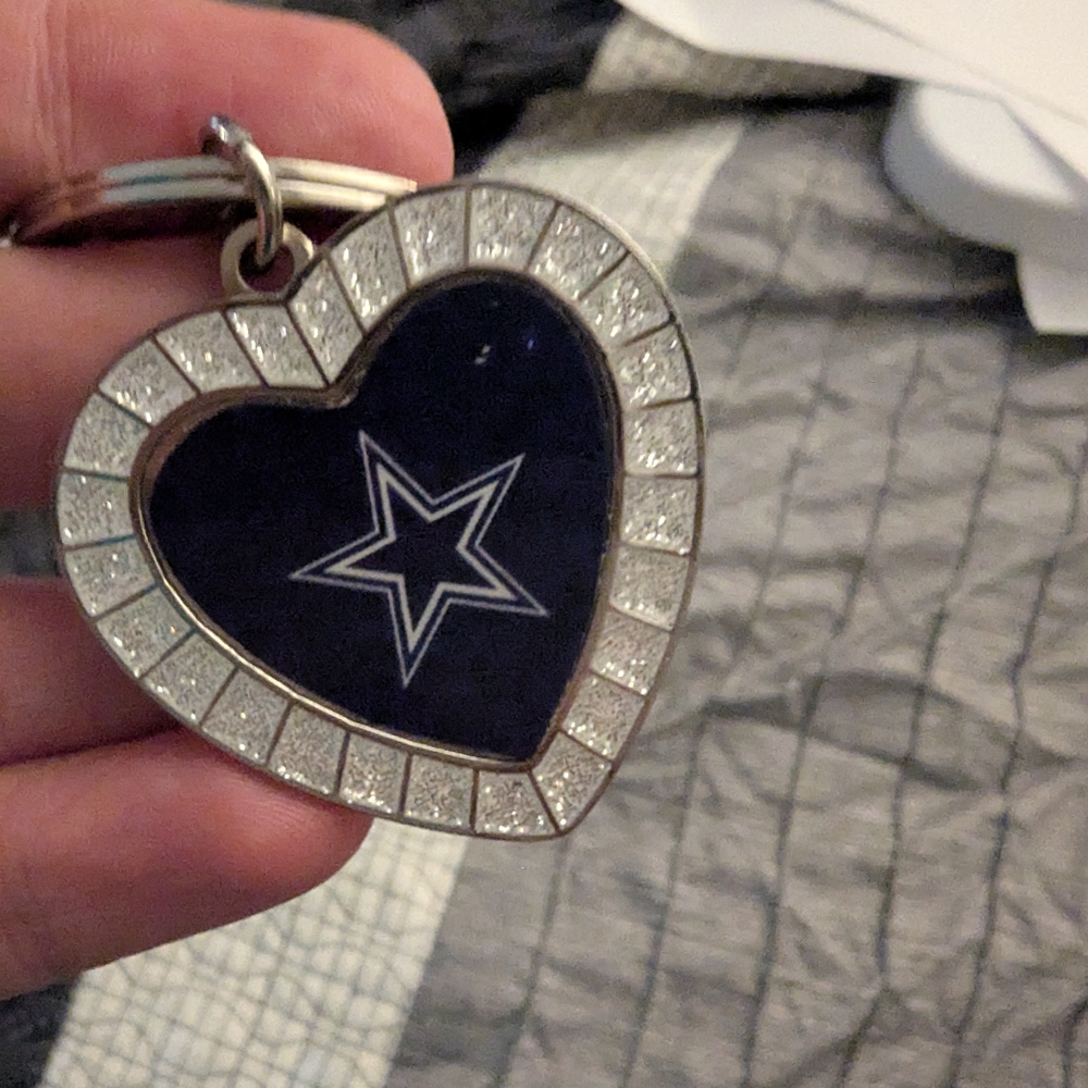 NFL Dallas Cowboys Heart Keychain Charm